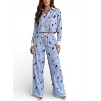 SET RAYAS BLUE BORDADO