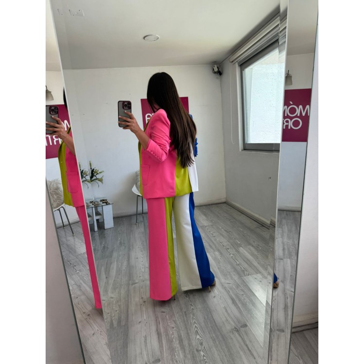 SET BLAZER BLOQUES ORO 