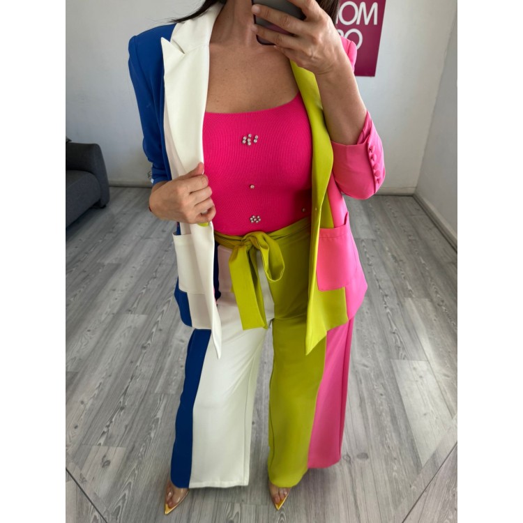 SET BLAZER BLOQUES ORO 