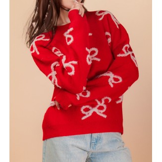SWEATER MOÑOS ROJO