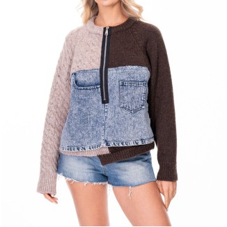 SWEATER DENIM CAFE DE PUNTO