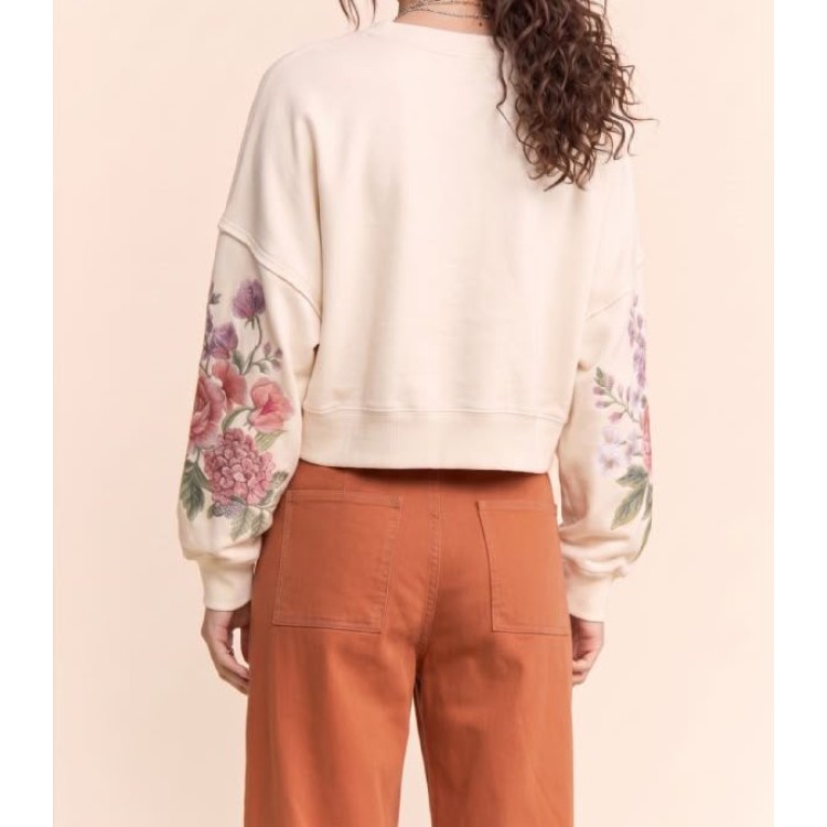 SWEATER BEIGE FLORES