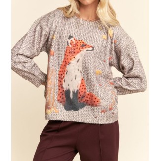 SWEATER CREMA LOBO