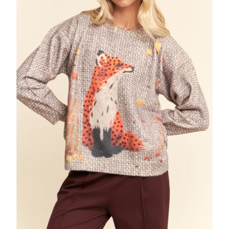SWEATER CREMA LOBO