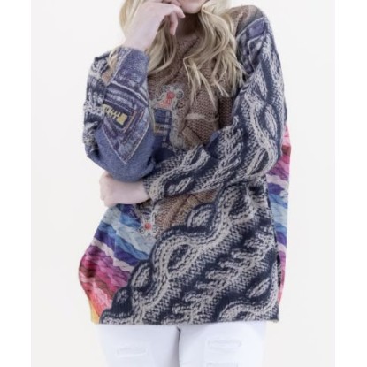 SWEATER DENIM DE PUNTO