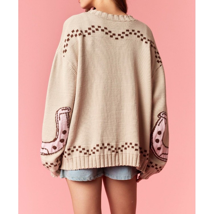SWEATER BEIGE CABALLOS