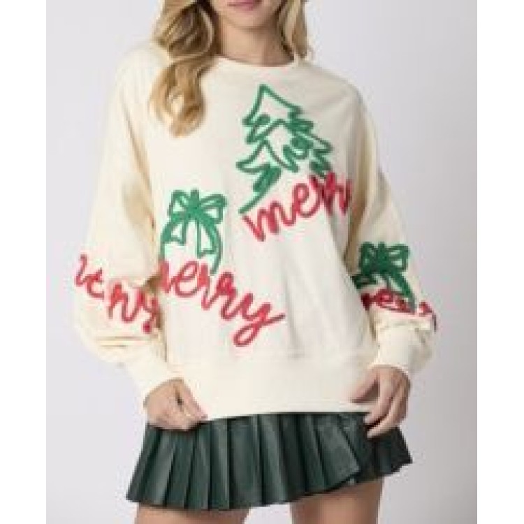 HOODIE BEIGE MERRY ARBOL