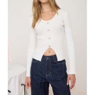 SWEATER BOTONES CREMA