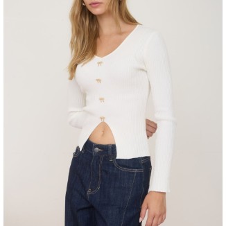 SWEATER BOTONES CREMA