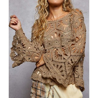 SWEATER CROCHET OLIVO