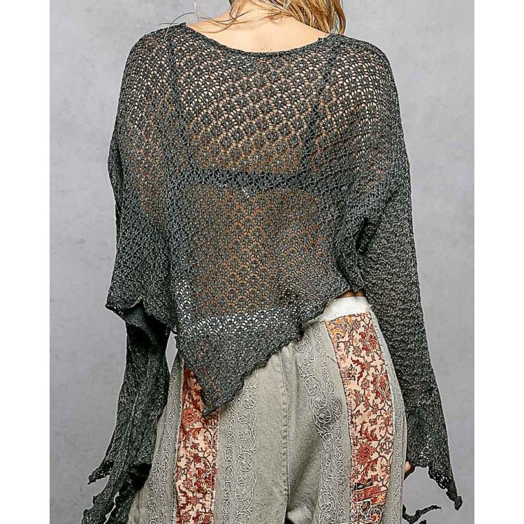 SWEATER NEGRO TEJIDO PICOS