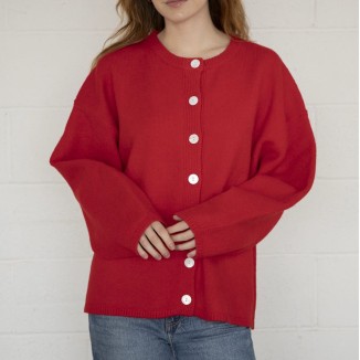 SWEATER ROJO BOTONES