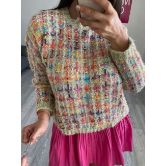 SWEATER MULTIBEIGE TWEED
