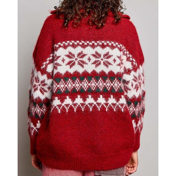 SWEATER ROJO CLASICO NAVIDAD