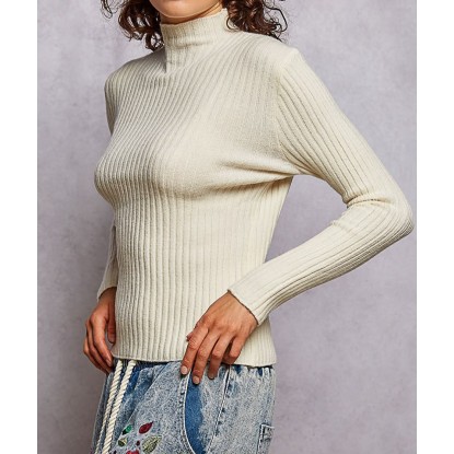 SWEATER VAINILLA MANGA LARGA