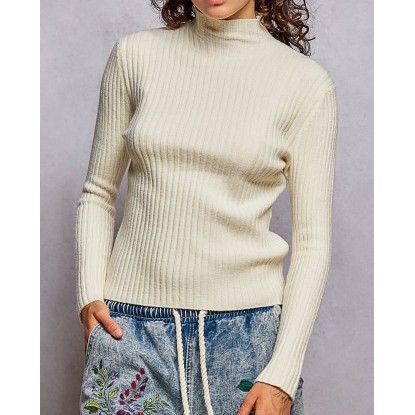 SWEATER VAINILLA MANGA LARGA
