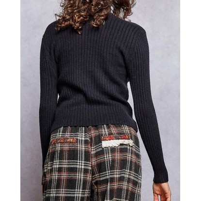 SWEATER NEGRO MANGA LARGA