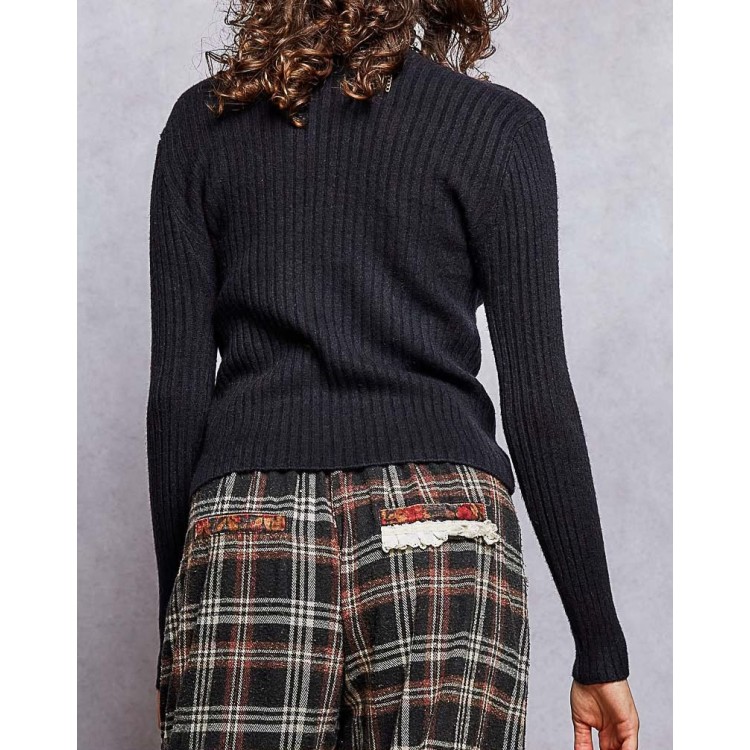 SWEATER NEGRO MANGA LARGA