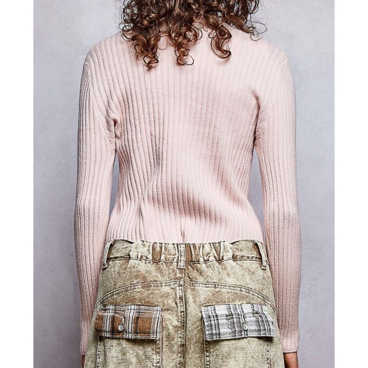 SWEATER PALO ROSA MANGA LARGA