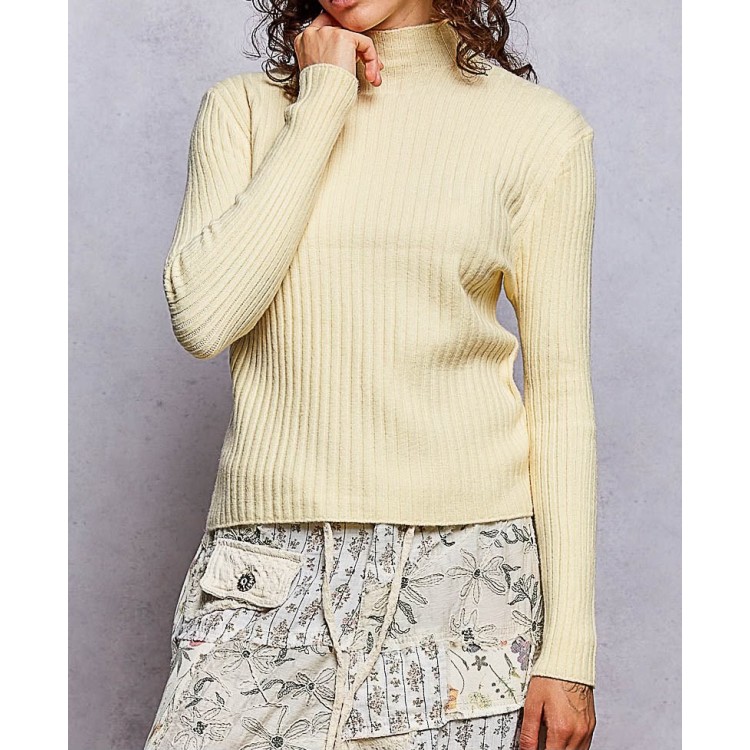 SWEATER VAINILLA MANGA LARGA
