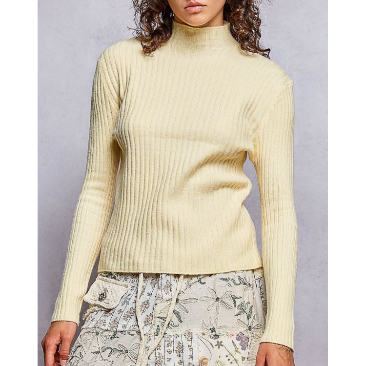 SWEATER VAINILLA MANGA LARGA