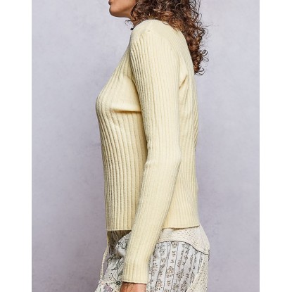 SWEATER VAINILLA MANGA LARGA