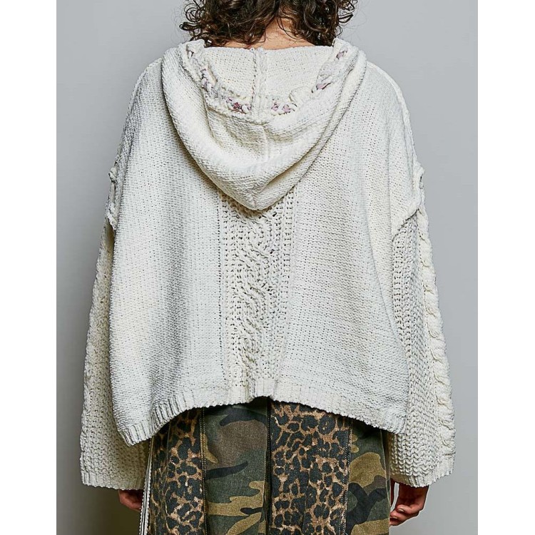 SWEATER CREMA PUNTO GRUESO