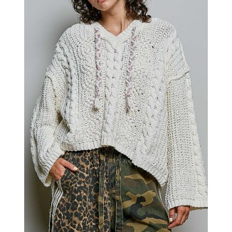 SWEATER CREMA PUNTO GRUESO