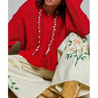 SWEATER ROJO PUNTO GRUESO