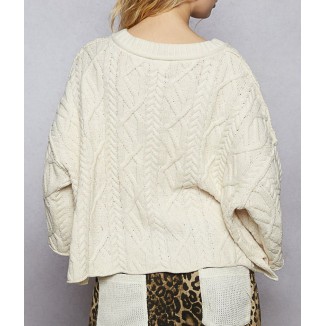 SWEATER TRENZADO NATURAL