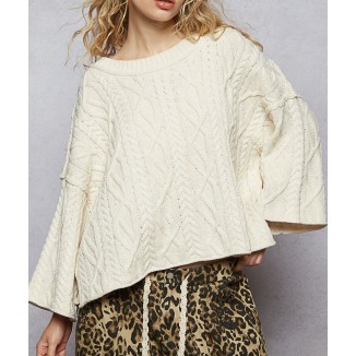 SWEATER TRENZADO NATURAL