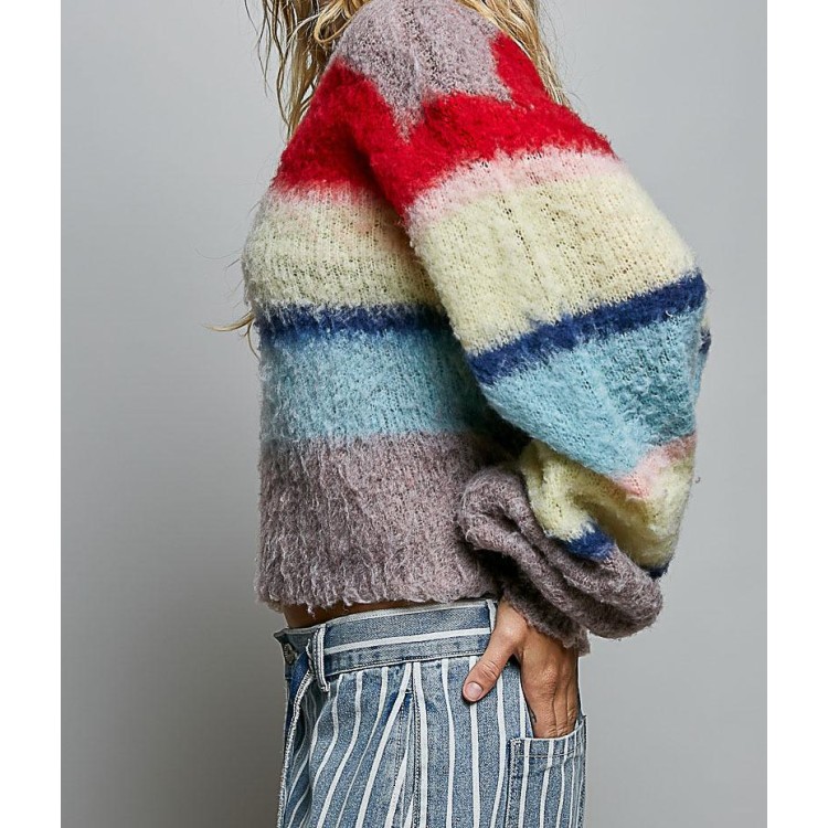 SWEATER MULTICOLOR LINEAS GRUESO