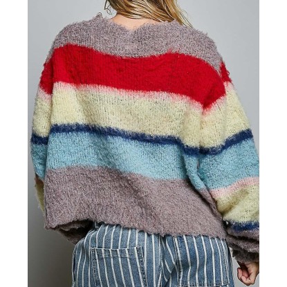 SWEATER MULTICOLOR LINEAS GRUESO