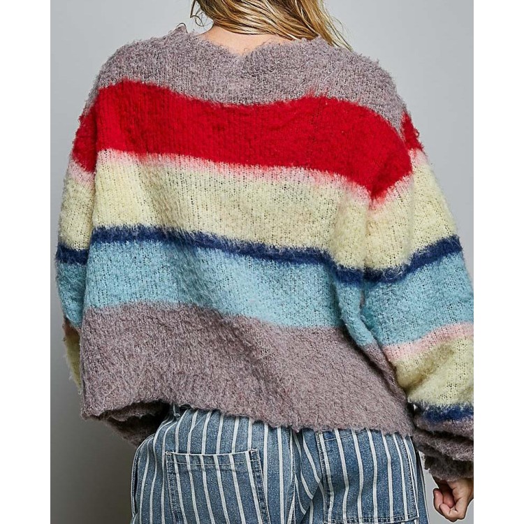 SWEATER MULTICOLOR LINEAS GRUESO