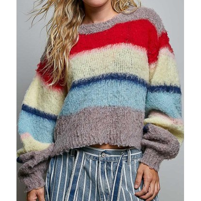 SWEATER MULTICOLOR LINEAS GRUESO