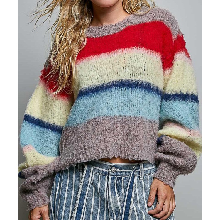 SWEATER MULTICOLOR LINEAS GRUESO