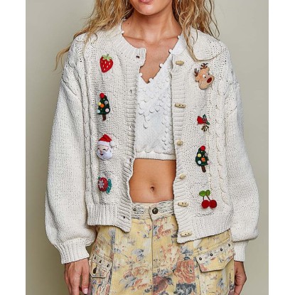 SWEATER CREMA NAVIDEÑO