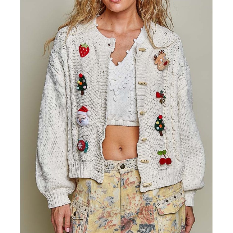 SWEATER CREMA NAVIDEÑO