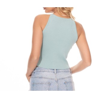 BLUSA MUSCULOSA MOÑITOS MENTA