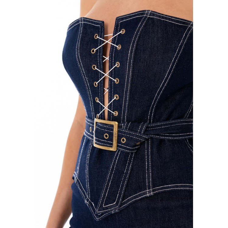 TOP DENIM STRPLESS