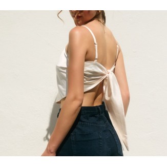 TOP SATIN CHAMPAGNE