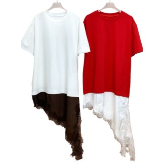 SHIRT BLANCA LENCERO CAFÉ