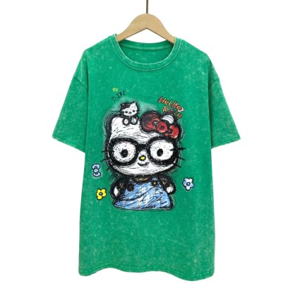 TSHIRT VERDE KITTY