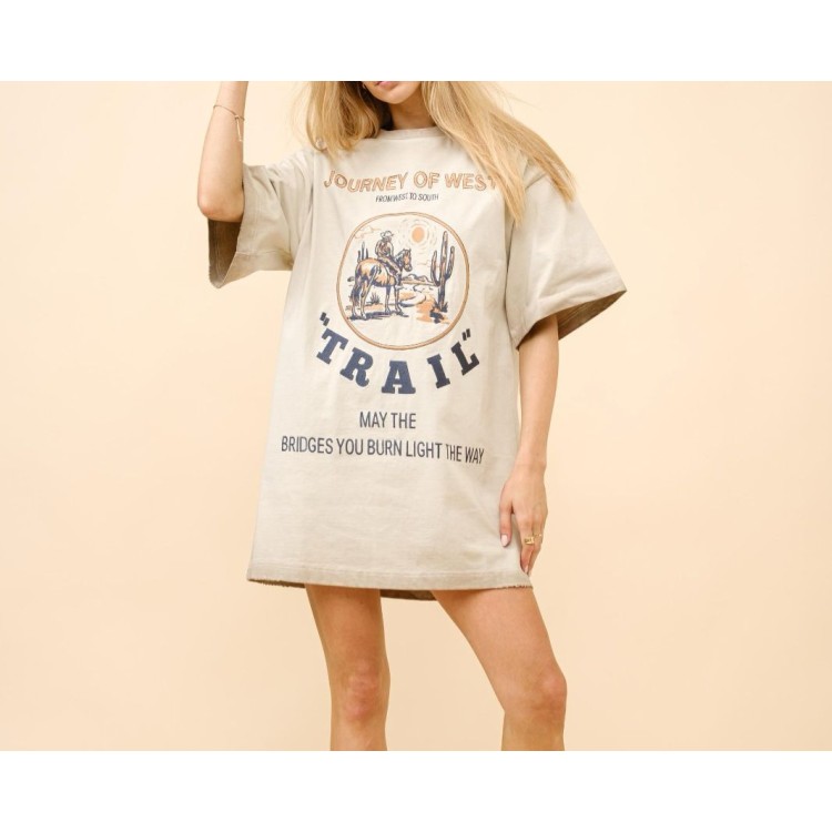 TSHIRT DRESS BEIGE JINETE