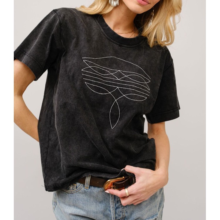 TSHIRT NEGRA WESTERN