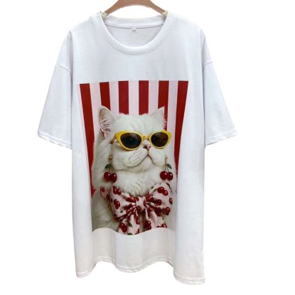 TSHIRT GATO MOÑOS CEREZAS