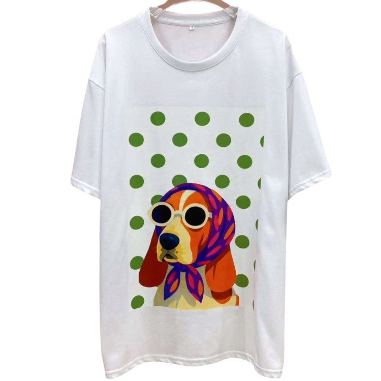 TSHIRT PERRO PUNTOS VERDE