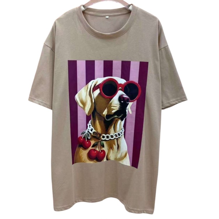 TSHIRT MOKA PERRITO CEREZAS