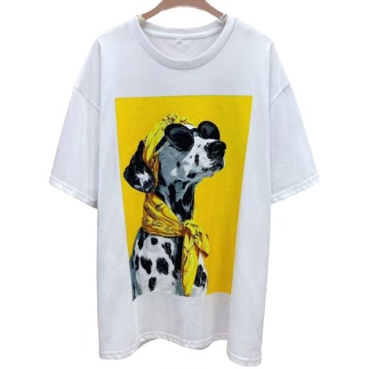 TSHIRT DALMATA FONDO AMARILLO