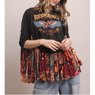 TSHIRT ROCK OLAN FLORES